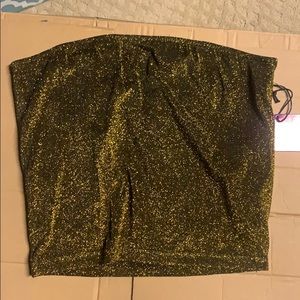 Gold shimmer tube top